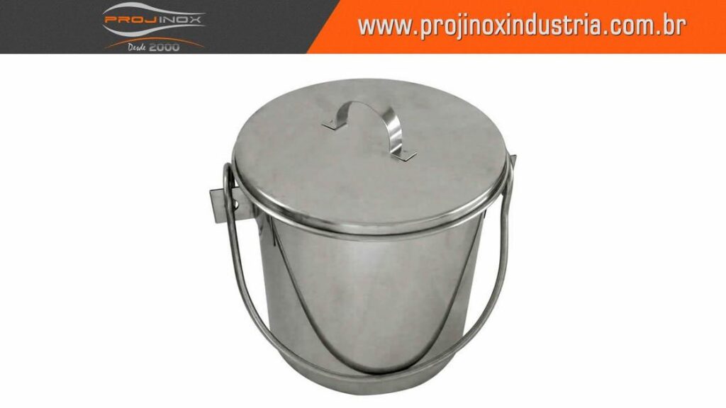 Balde De Inox Para Laboratorio