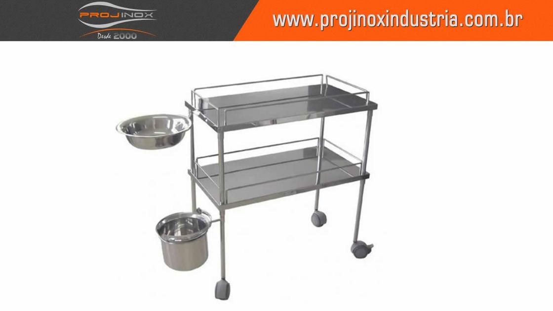 Carro curativo inox