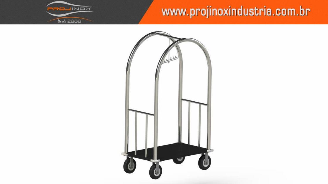 Carro para bagagem inox